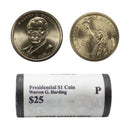2014 -P Warren Harding Presidential Dollar Mint Roll BU 25 US Coin