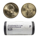 2014 -P Theodore Roosevelt Presidential Dollar Mint Roll BU 25 US Coin