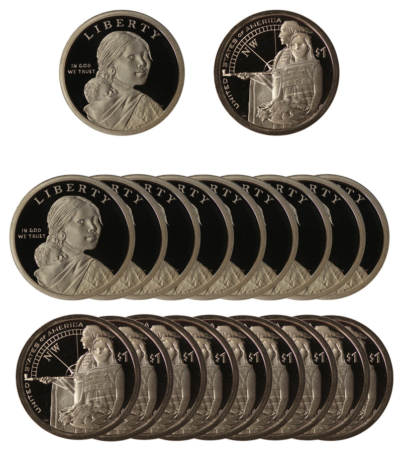 2014 S Sacagawea Dollar Gem Deep Cameo Proof Roll (20 Coins)
