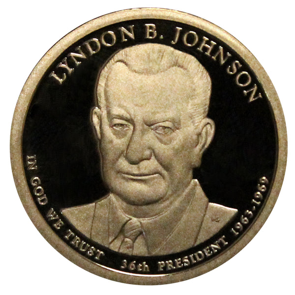 2015-S Lyndon Johnson Presidential Proof Dollar Gem Deep Cameo US Coin
