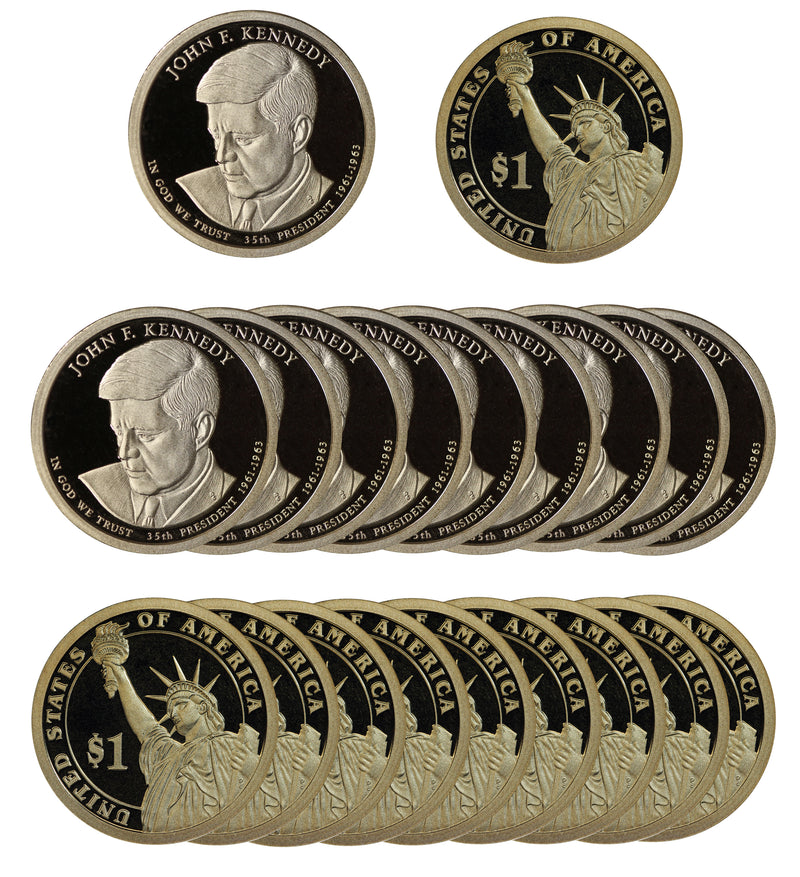 2015 S John Kennedy Presidential Dollar Proof Roll (20 Coins)