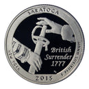 2015 S Parks ATB Quarter Saratoga Gem Deep Cameo Proof 90% Silver