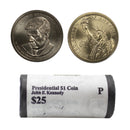2015 -P John Kennedy Presidential Dollar Mint Roll BU 25 US Coin