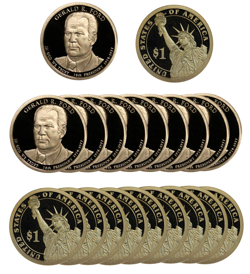 2016 S Gerald Ford Presidential Dollar Proof Roll (20 Coins)