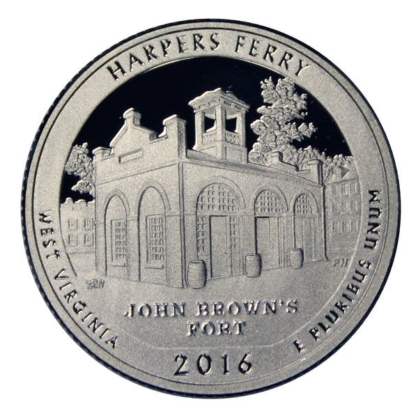 2016 S Parks ATB Quarter Harpers Ferry Gem Deep Cameo Proof 90% Silver