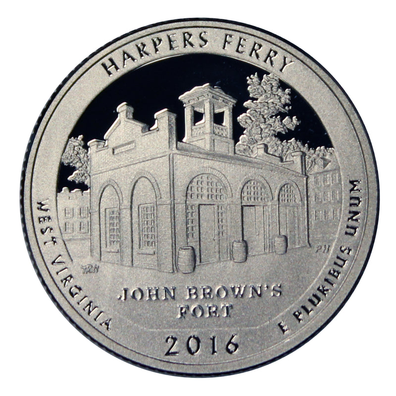 2016 S Parks Quarter ATB Gem Deep Cameo Proof Roll CN-Clad (40 Coins)