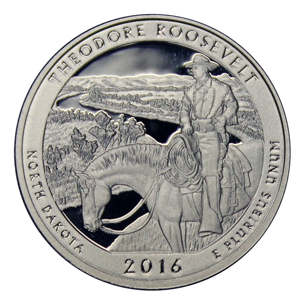 2016 S Parks ATB Quarter Theodore Roosevelt Gem Deep Cameo Proof 90% Silver