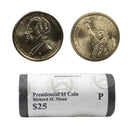 2016 -P Richard Nixon Presidential Dollar Mint Roll BU 25 US Coin