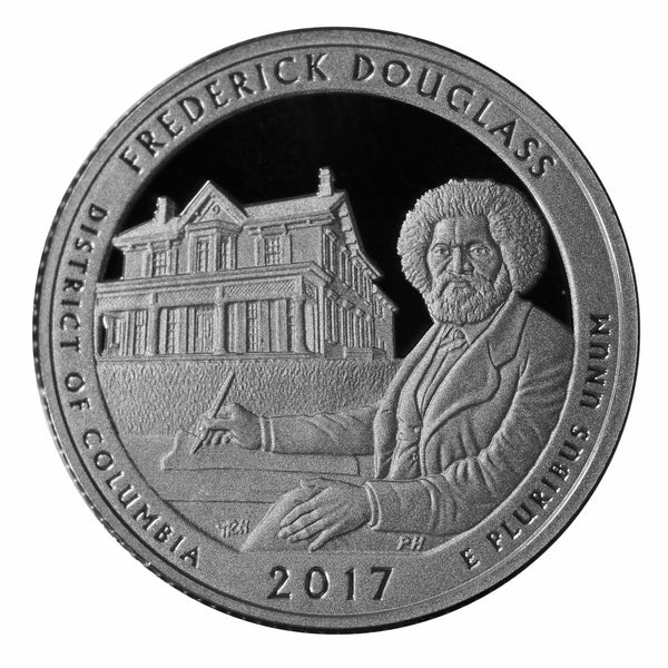 2017 S Parks ATB Quarter Frederick Douglass Gem Deep Cameo Proof 90% Silver