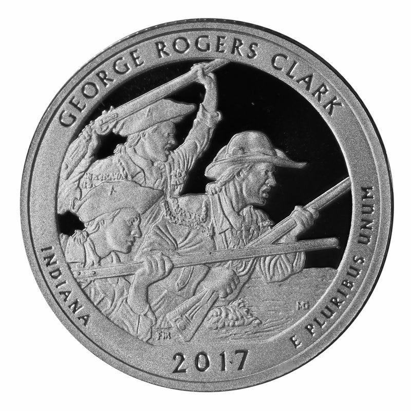 2017 S Parks ATB Quarter George Rogers Clark Gem Deep Cameo Proof CN-Clad