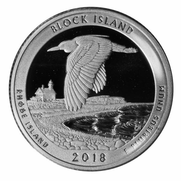 2018 S Parks ATB Block Island Gem Deep Cameo Proof 90% Silver