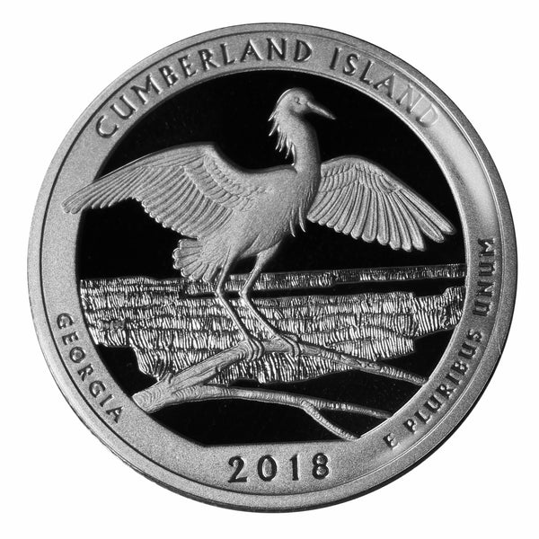 2018 S Parks ATB Cumberland Island Gem Deep Cameo Proof 90% Silver