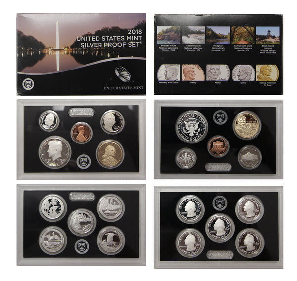 2018 Silver Proof Set (OGP) 10 coins
