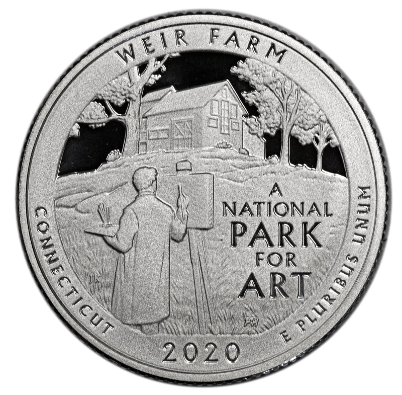 2020 S Parks ATB Weir Farm Gem Deep Cameo Proof 90% Silver