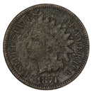 1874 -P Indian Head cent 1c - VF Very Fine Condition (2037)