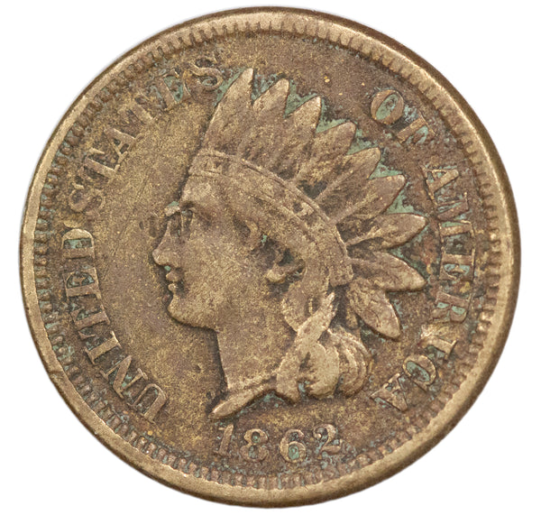 1862 -P Indian Head cent 1c - XF Extra Fine details Condition (2041)