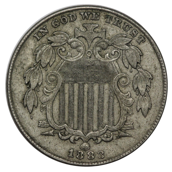 1883 Shield Nickel XF / AU Final year issue (AP 22056)