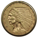1912 Quarter Eagle, $2.5 Gold Indian with gold Bezel  (AP 22057)