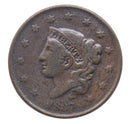 1837 Coronet Head Large cent (22066)