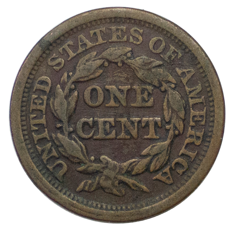 1852 -P Braided Hair Large Cent - (AP 22071)