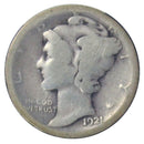 1921 -D Mercury Dime 10c - AG Almost Good Condition (30015)