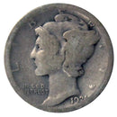 1921 -D Mercury Dime 10c - AG Almost Good Condition (30016)