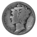 1921 -P Mercury Dime 10c - AG Almost Good Condition (30017)