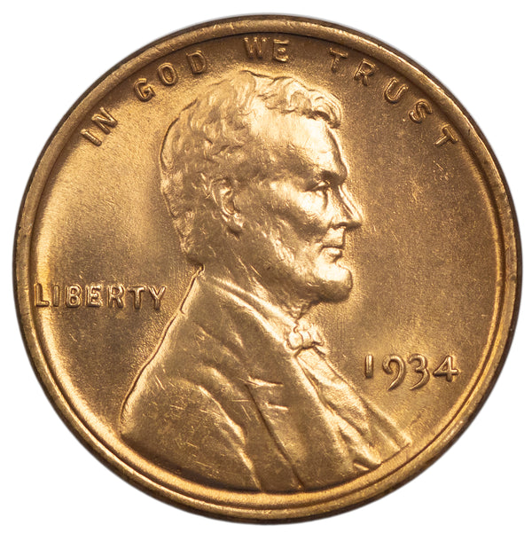 1934 -P Lincoln wheat cent 1c - Gem BU Condition (44121)