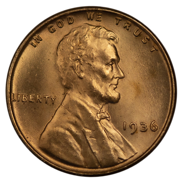 1936 -P Lincoln wheat cent 1c - Gem BU Condition (44128)