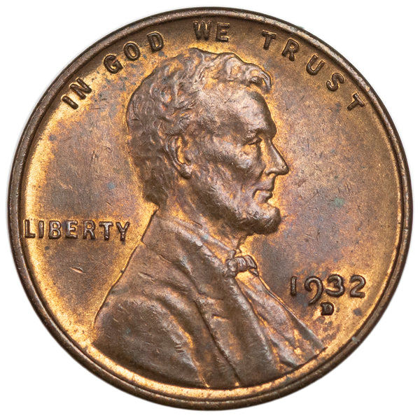 1932 -D Lincoln wheat cent 1c - BU Condition (44132)