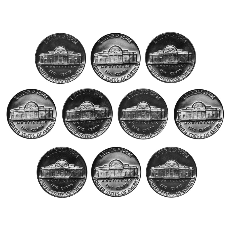 1950-1959 S Proof Jefferson Nickel Run 10 Coins