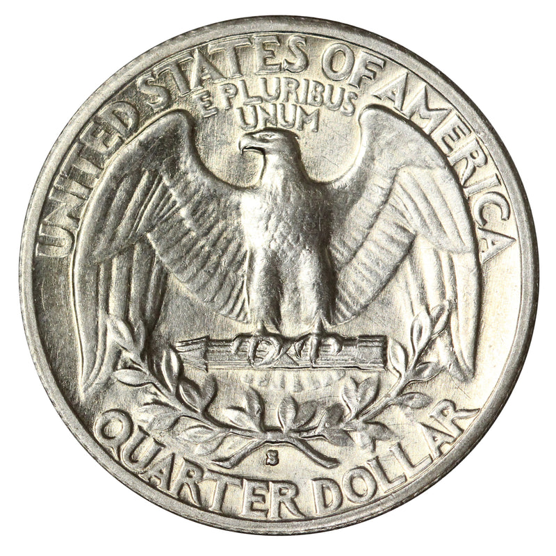 1941 -S  Washington Quarter 25c - Choice BU Condition (AP 55017)
