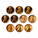 1960-1969 Proof & SMS Lincoln Memorial Cent Run 10 Coins