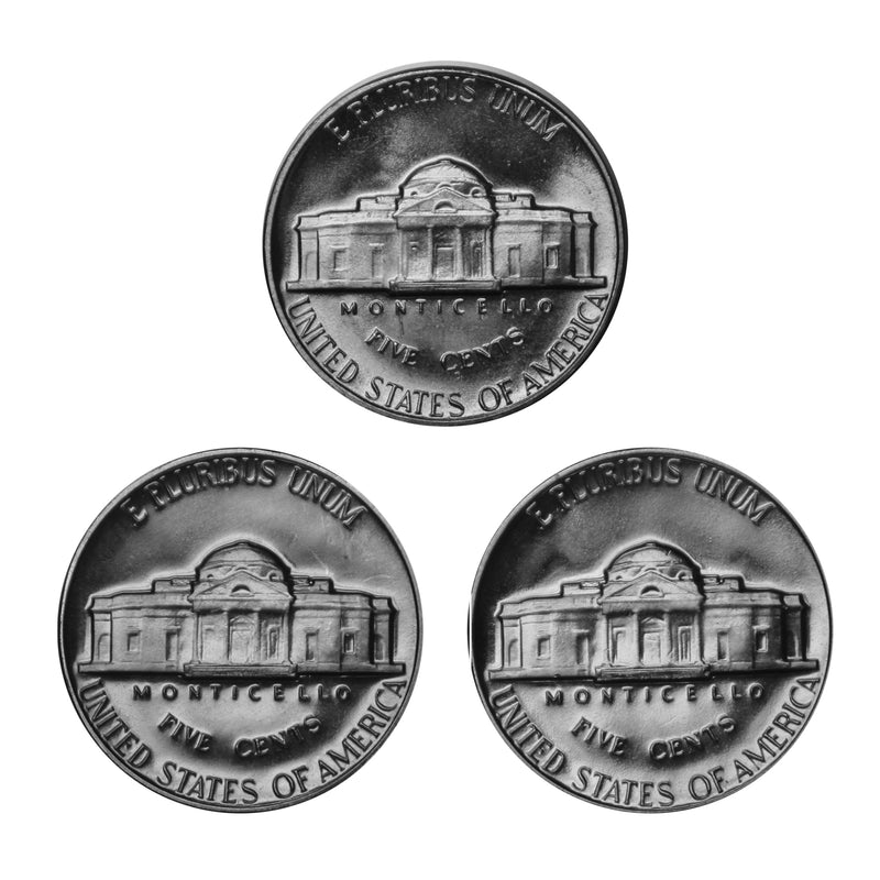 1965-1967 SMS Jefferson Nickel Run 3 Coins