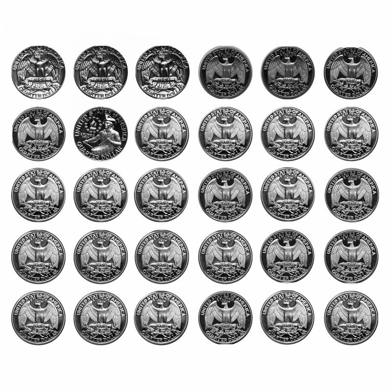 1968-1998 S Proof Washington Quarter Run 30 Coins