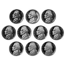 1970-1979 S Proof Jefferson Nickel Run 10 Coins