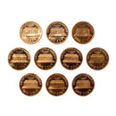 1970-1979 S Proof Lincoln Memorial Cent Run 10 Coins