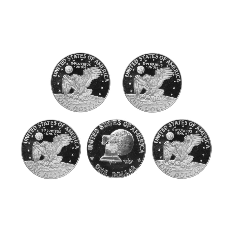 1971-1976 S Proof Eisenhower Dollar Run 40% Silver 5 Coins