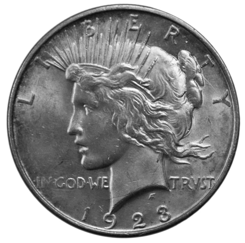 1923 -D  Peace Silver Dollar - Choice AU Condition (AP 8012)