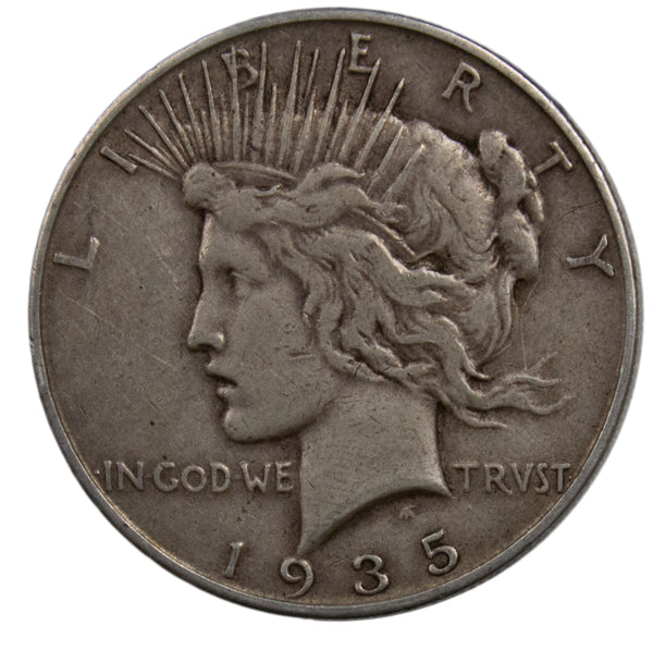 1935 -S  Peace Silver Dollar - VF Very Fine Condition (AP 8018)