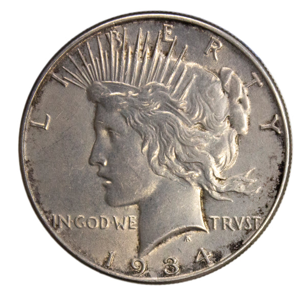 1934 -P  Peace Silver Dollar - XF Extra Fine Condition (AP 8019)