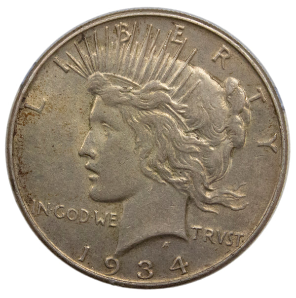 1934 -P  Peace Silver Dollar - XF Extra Fine Condition (AP 8020)