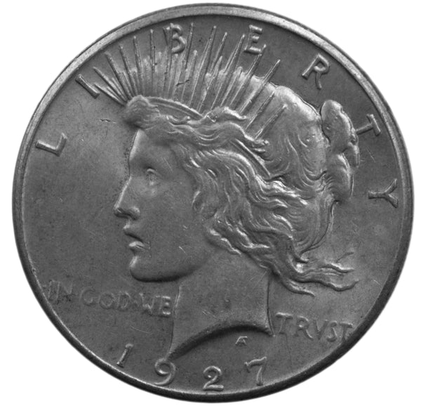 1927 -P  Peace Silver Dollar - AU almost Unc Condition (AP 8022)