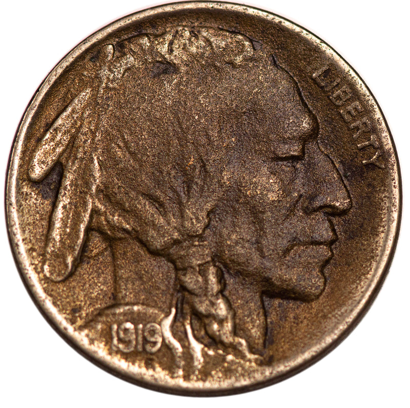 1919 -D Buffalo Nickel 5c - XF Extra Fine Details (9074)
