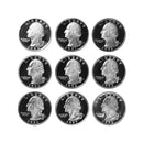 1990-1998 S Proof Washington Quarter Run 9 Coins
