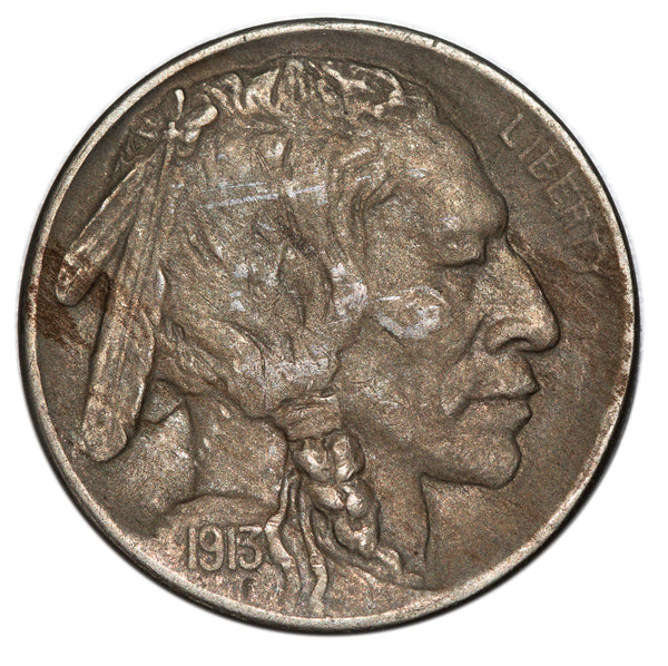 1913 -D Buffalo Nickel Type 2 Full Horn - AU almost unc (9104)