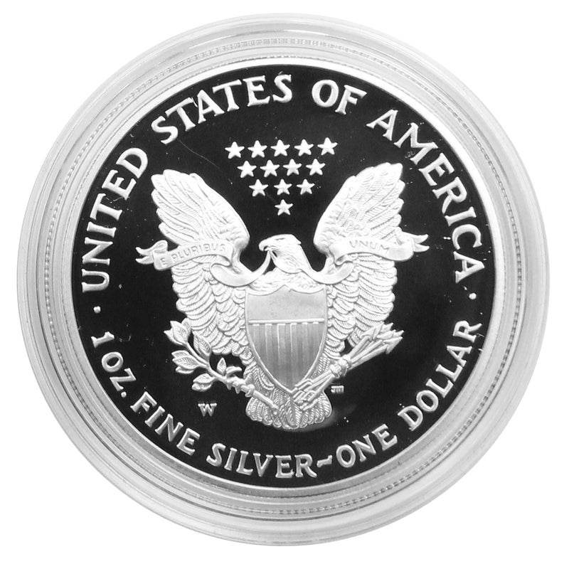 1986 S American Eagle Silver Proof 1 oz dollar - w/box & Coa
