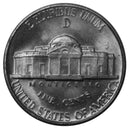 1943-D Silver Full Step FS Gem BU Jefferson Nickel - RARE 6 Steps