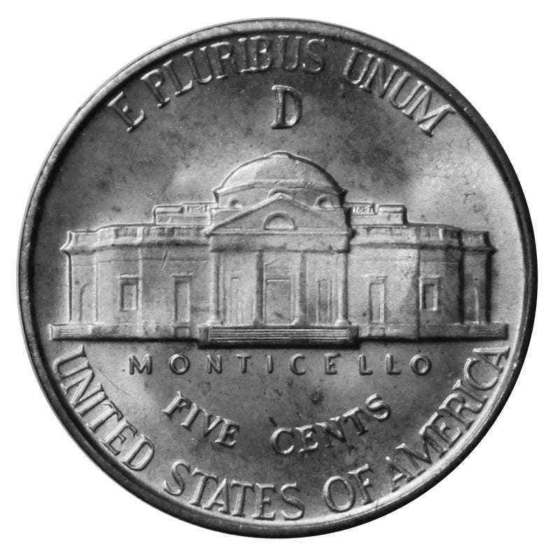 1945-D Silver Full Step FS Gem BU Jefferson Nickel