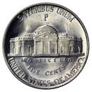 1942 -P Silver War Jefferson Nickel - Choice/Gem BU US Coin